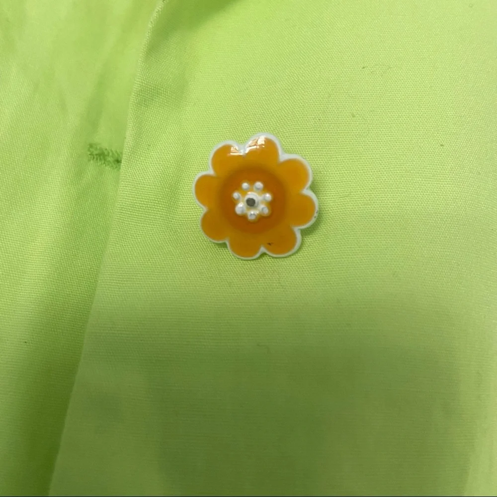 Moschino Lime Green Button Down Shirt - Picture 6 of 8